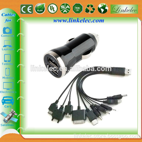 Promotional dual usb car charger 9v